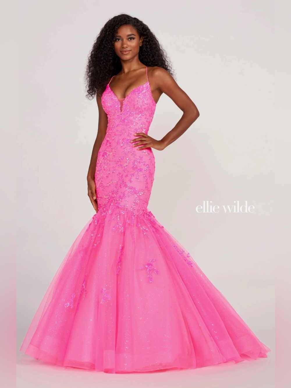 Ellie Wilde EW34011 hot pink size 4 NWT brand new never worn or altered before